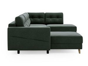 Miniaturka 11 - Ciemnozielony narożnik z dekoracyjnymi przeszyciami