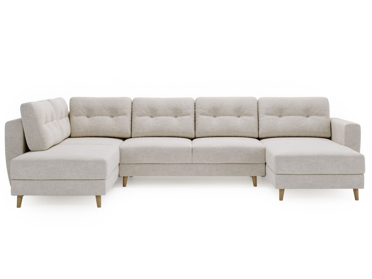 Przytulny Beżowy Narożnik w Skandynawskim Stylu EVELIN