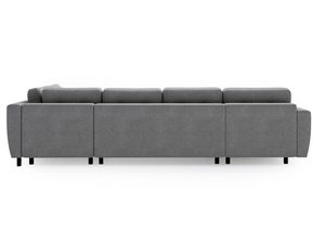 Miniaturka 14 - Szara sofa modułowa z segmentami i niskim oparciem
