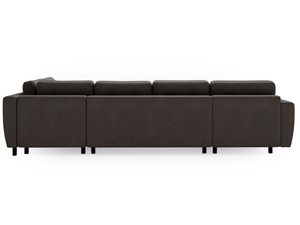 Miniaturka 13 - Brązowa sofa modułowa z prostym oparciem