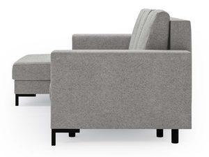 Miniaturka 22 - Tył narożnika szarego z tkaniny z czarną nogą