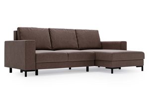 Miniaturka 9 - Brązowy narożnik z prostą linią i nowoczesnym siedziskiem