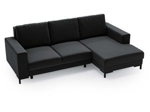 Miniaturka 15 - Narożnik czarny z nowoczesną formą i bokiem kontrastowym