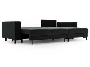 Miniaturka 33 - Narożnik czarny z minimalistyczną formą i niską konstrukcją