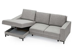 Miniaturka 29 - Szary narożnik z podnoszonym zagłówkiem i funkcją relaksu