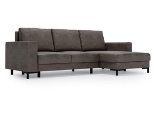 Miniaturka 7 - Narożnik ciemny brązowy z prostą ramą i niskim oparciem