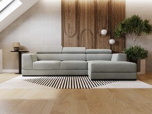 Miniaturka 36 - Jasnozielony narożnik w salonie z okrągłym dywanem