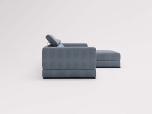 Miniaturka 31 - Narożnik z zagłówkiem w kolorze denim, nowoczesny design