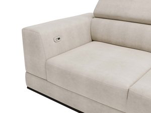 Miniaturka 22 - Beżowy fotel relaksacyjny z funkcją wysuwania siedziska