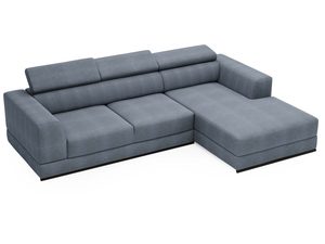 Miniaturka 12 - Narożnik grafitowy z szerokim siedziskiem i nowoczesnym designem