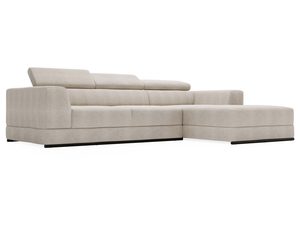 Miniaturka 2 - Narożnik beżowy z miękką tapicerką w stylu nowoczesnym