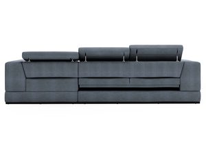 Miniaturka 20 - Granatowy narożnik z funkcją wypoczynku i podziałem na segmenty