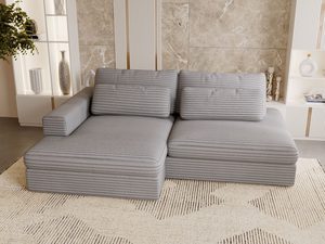 Miniaturka 53 - Modułowa sofa w aranżacji rustykalnej z ryflowanym wykończeniem