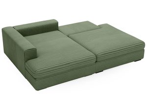 Miniaturka 21 - Modułowa sofa w zielonej tkaninie z wyraźnym splotem do nowoczesnego salonu
