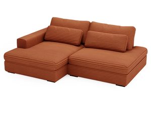 Miniaturka 28 - Pomarańczowy narożnik wypoczynkowy o geometrycznym kształcie