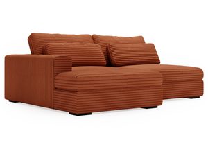 Miniaturka 10 - Sofa w kolorze rudym z dwoma siedziskami, idealna do industrialnego wystroju