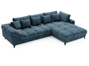 Miniaturka 10 - Turkusowy narożnik z funkcją wypoczynku i szezlongiem