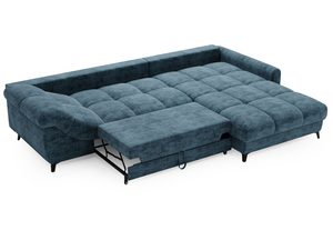 Miniaturka 14 - Turkusowy narożnik z funkcją spania i regulowanym bokiem