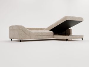 Miniaturka 32 - Tapicerowany narożnik kremowy z poduchami w eleganckim salonie