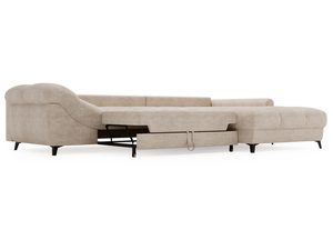 Miniaturka 16 - Beżowy narożnik z metalową podstawą i systemem pojemnika