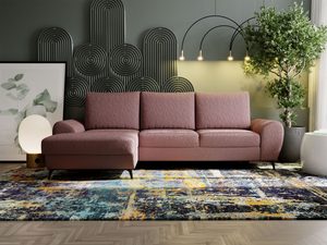 Miniaturka 27 - Ciemnoróżowy narożnik z miękkimi poduszkami