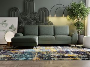 Miniaturka 30 - Zielony narożnik z funkcją spania i matowym wykończeniem