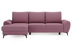 Miniaturka 2 - Ciemnoróżowy narożnik z wysokim oparciem i niską linią