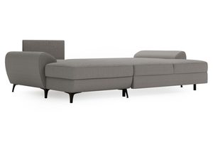 Miniaturka 16 - Szary narożnik z wysokimi poduchami i funkcją relaksu