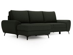 Miniaturka 7 - Zielony narożnik z poduchami i niskimi nóżkami w stylu nowoczesnym