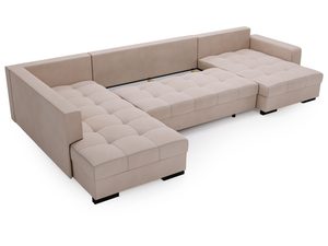 Miniaturka 16 - Narożnik piaskowy w kształcie U z dużym siedziskiem i wygodnymi poduchami