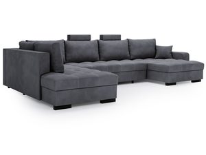 Miniaturka 6 - Szary narożnik z komfortowym siedziskiem