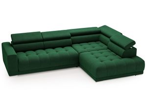 Miniaturka 10 - Zielony narożnik tapicerowany w kształcie litery L