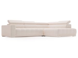 Miniaturka 4 - Duży narożnik w odcieniu kremowym z regulowanym zagłówkiem