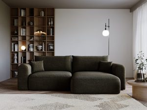 Miniaturka 13 - Ciemnozielona sofa z dekoracyjnym oświetleniem ściennym