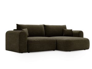 Miniaturka 9 - Zielona sofa modułowa z podłokietnikami i poduszkami dekoracyjnymi