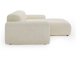 Miniaturka 20 - Kremowy narożnik sztruksowy zaokrąglony profil