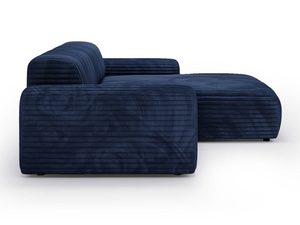 Miniaturka 17 - Granatowy narożnik sztruksowy puszysty boczny