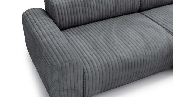 Miniaturka 26 - Piękny Beżowy Narożnik z Zaokrąglonymi Bokami LUIZZI