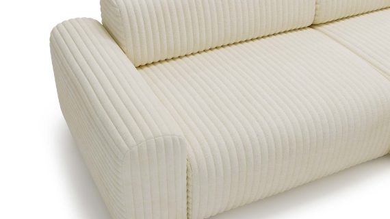 Miniaturka 30 - Piękny Beżowy Narożnik z Zaokrąglonymi Bokami LUIZZI