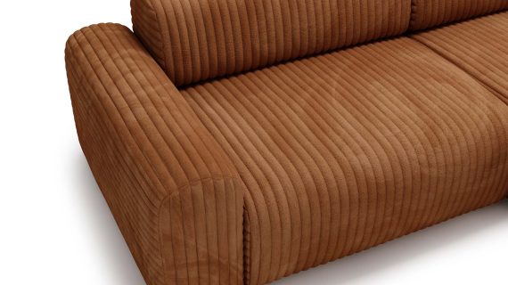 Miniaturka 28 - Piękny Beżowy Narożnik z Zaokrąglonymi Bokami LUIZZI