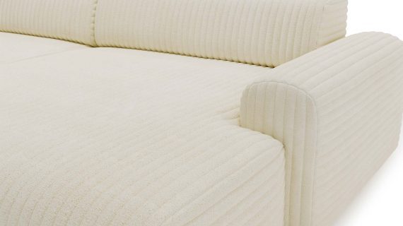 Miniaturka 25 - Piękny Beżowy Narożnik z Zaokrąglonymi Bokami LUIZZI