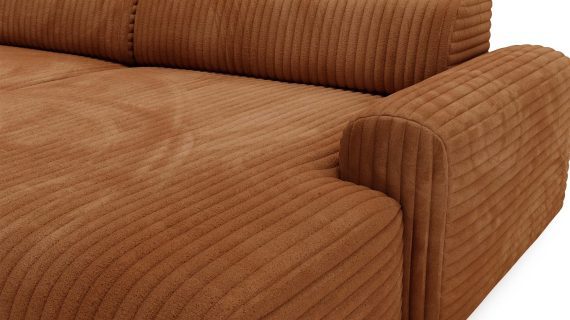 Miniaturka 23 - Piękny Beżowy Narożnik z Zaokrąglonymi Bokami LUIZZI