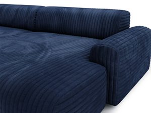 Miniaturka 22 - Granatowy narożnik sztruksowy zbliżenie na podłokietnik