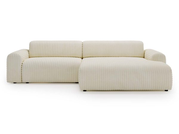 Piękny Beżowy Narożnik z Zaokrąglonymi Bokami LUIZZI