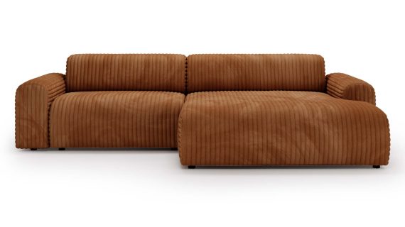 Miniaturka 3 - Piękny Beżowy Narożnik z Zaokrąglonymi Bokami LUIZZI