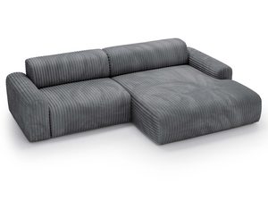 Miniaturka 11 - Szary narożnik sztruksowy puszysty widok górny