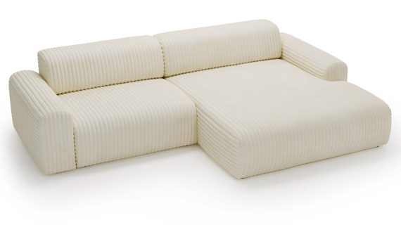 Miniaturka 15 - Piękny Beżowy Narożnik z Zaokrąglonymi Bokami LUIZZI