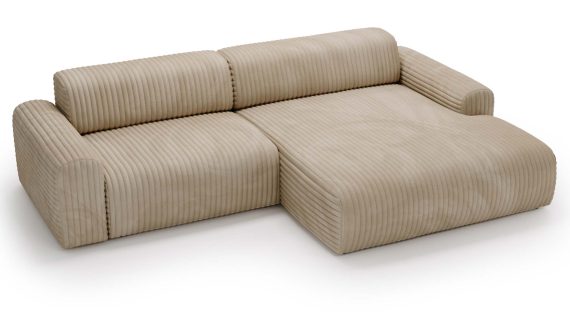 Miniaturka 14 - Piękny Beżowy Narożnik z Zaokrąglonymi Bokami LUIZZI