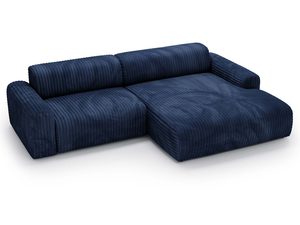 Miniaturka 12 - Granatowy narożnik sztruksowy zaokrąglony z góry