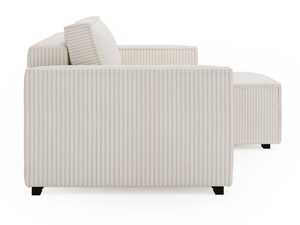 Miniaturka 41 - Kremowy narożnik sztruksowy profil boczny